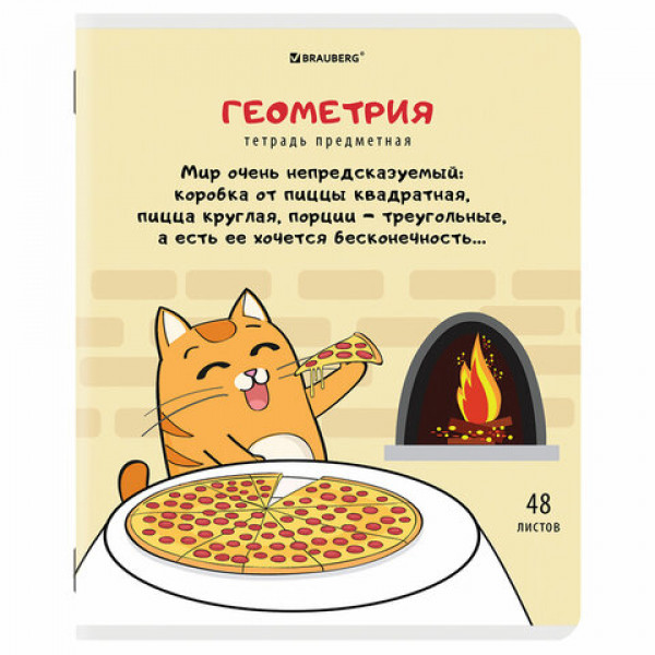 Тетрадь предметная "КОТ-ЭНТУЗИАСТ" 48 л., TWIN-лак, ГЕОМЕТРИЯ, клетка, подсказ, BRAUBERG, 404561 Тетрадь предметная "КОТ-ЭНТУЗИАСТ" 48 л., TWIN-лак, ГЕОМЕТРИЯ, клетка, подсказ, BRAUBERG, 404561