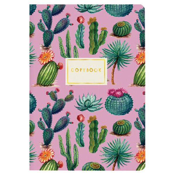 Тетрадь ЕВРО А5 40 л. BRUNO VISCONTI сшивка, клетка, Soft Touch, бежевая бумага 70 г/м2, "КАКТУСЫ", 7-40-001/27 Тетрадь ЕВРО А5 40 л. BRUNO VISCONTI сшивка, клетка, Soft Touch, бежевая бумага 70 г/м2, "КАКТУСЫ", 7-40-001/27